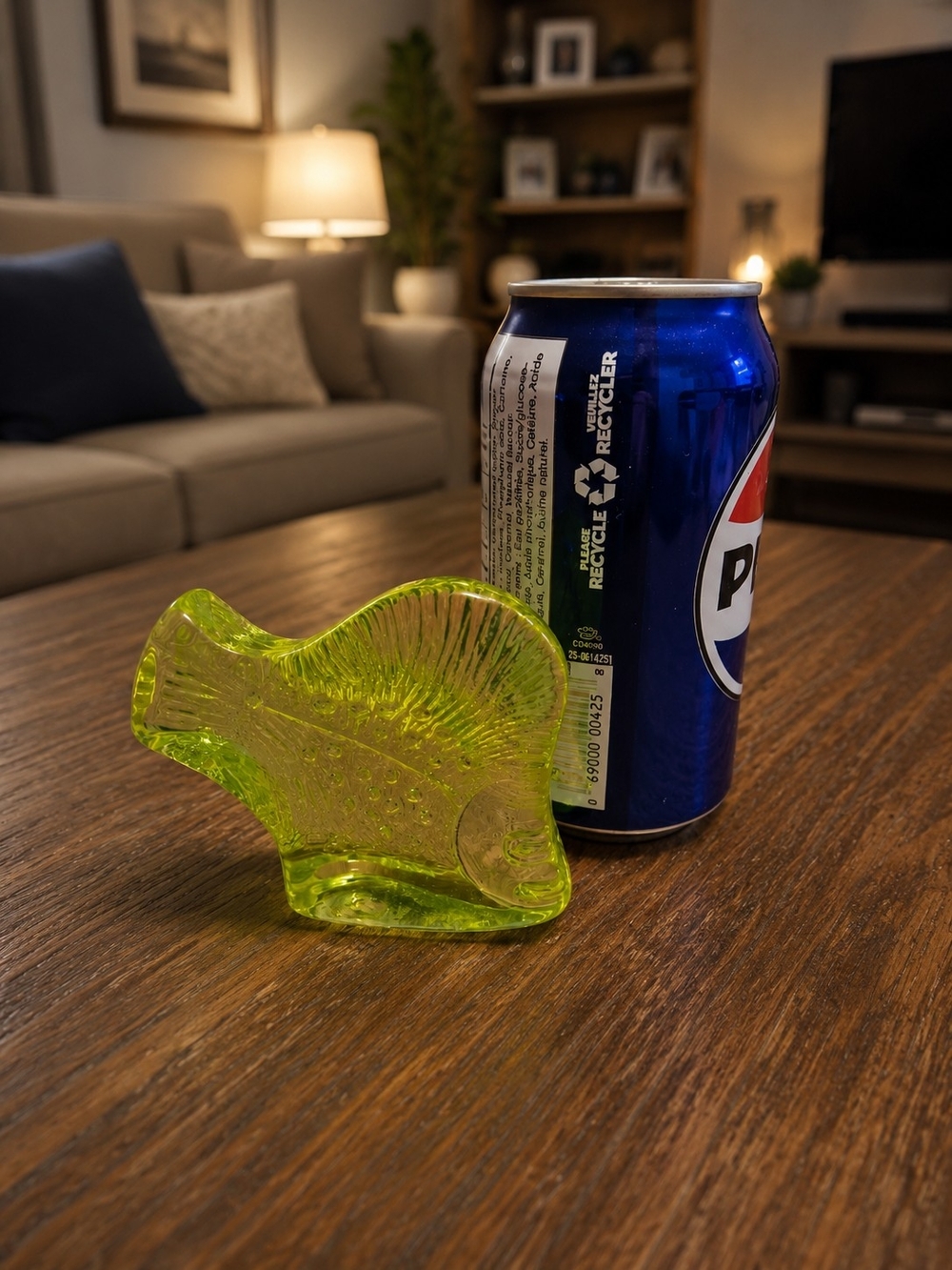 Uranium Vaseline Glass Fish Figurine
